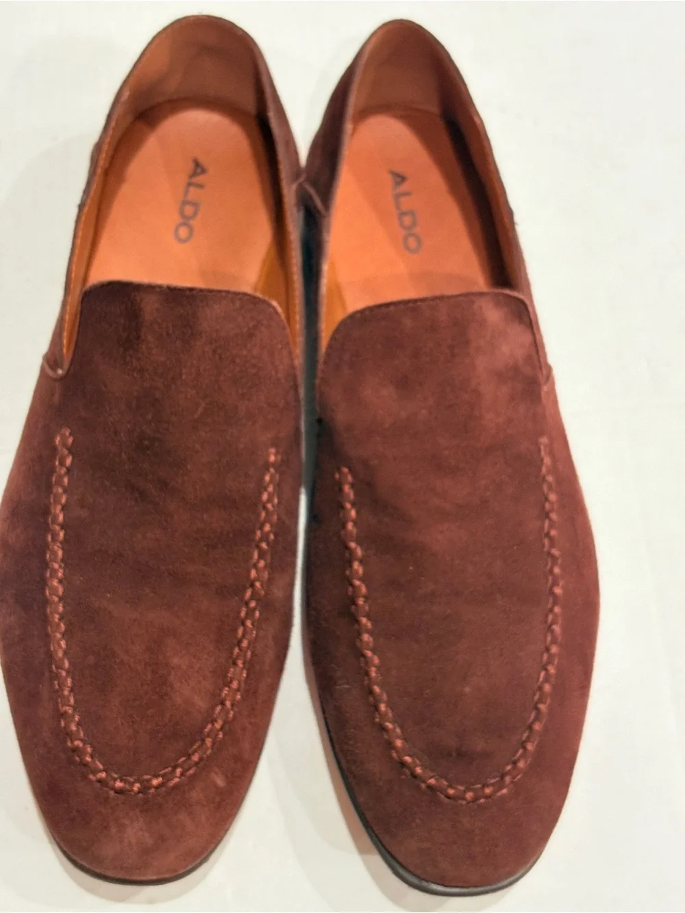 ALDO Men's Brown Suede Slip-On Loafers 9.5